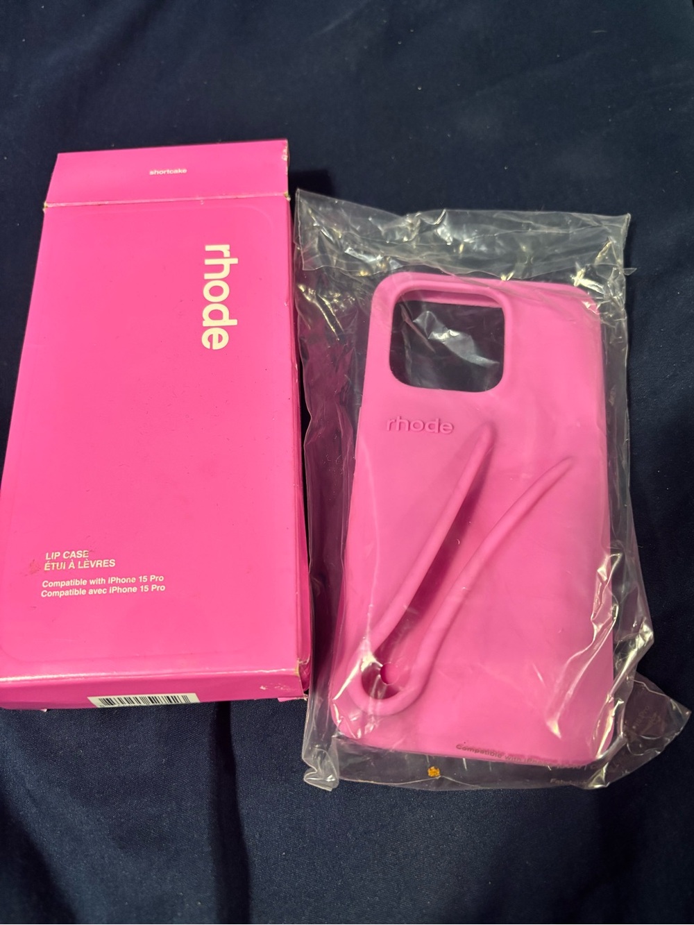 RHODE Pink Lip Case with Integrated Lip Grip for iPhone 15 Pro